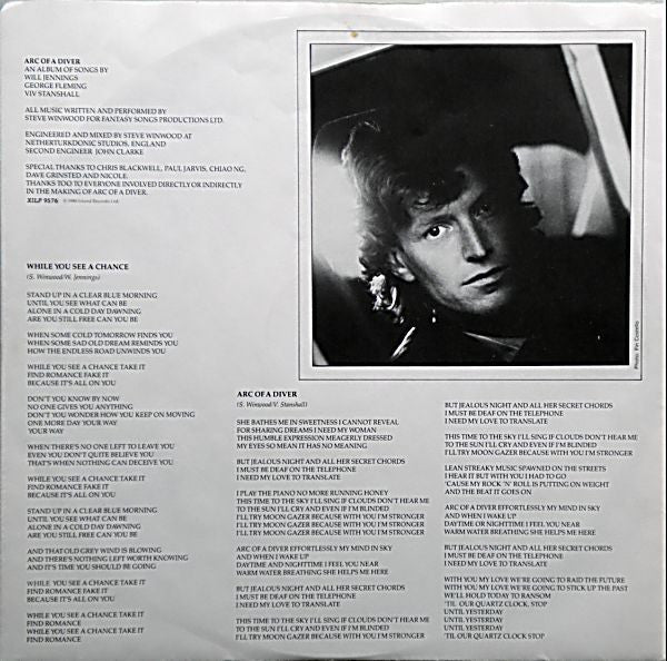 Arc Of A Diver Steve Winwood