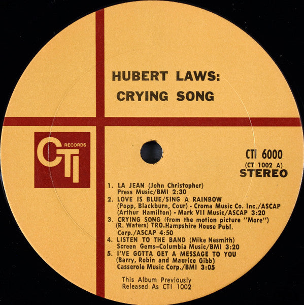 Crying Song Hubert Laws