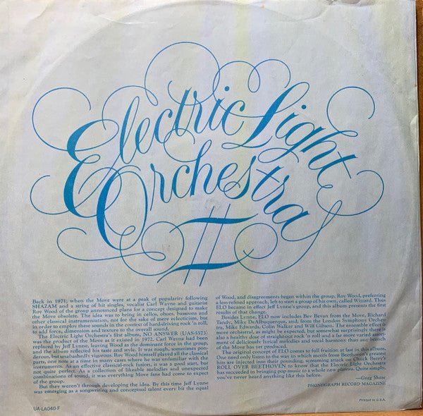 Electric Light Orchestra II | Rectangle Triangle