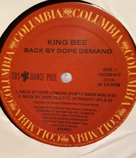 Back by Dope Demand / Feel the Flow King Bee