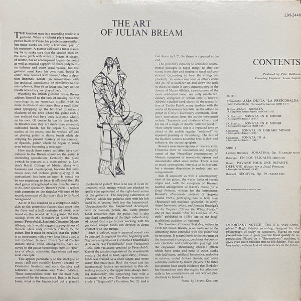 The Art Of Julian Bream Julian Bream