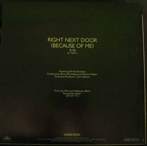 Right Next Door (Because Of Me) Robert Cray