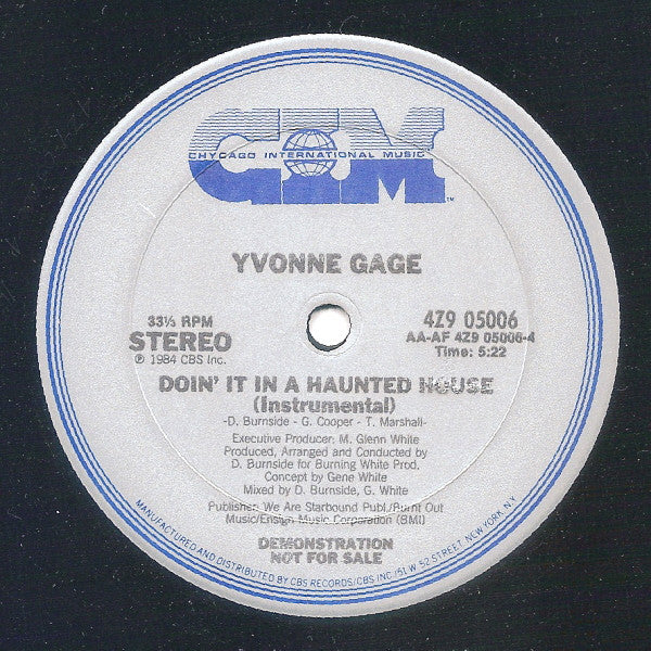 Doin' It In A Haunted House Yvonne Gage