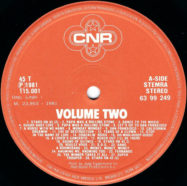 Stars On 45 Volume Two Stars On 45