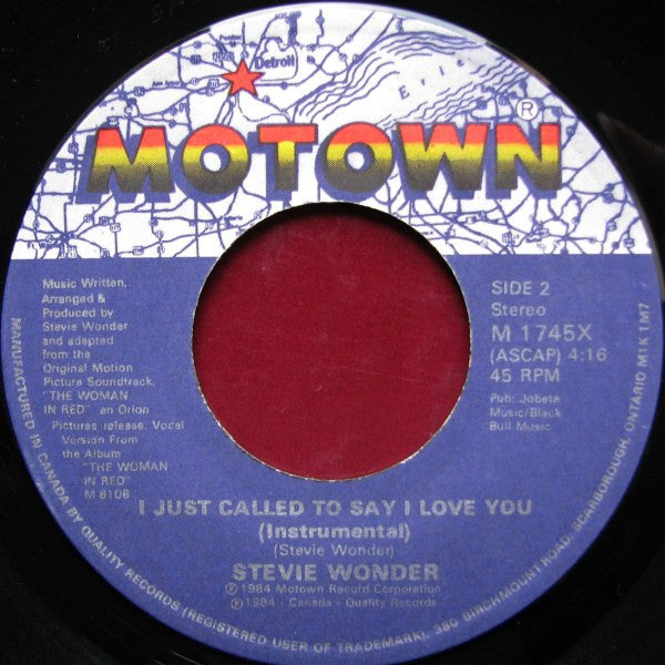 Je viens de t'appeler pour te dire que je t'aime Stevie Wonder