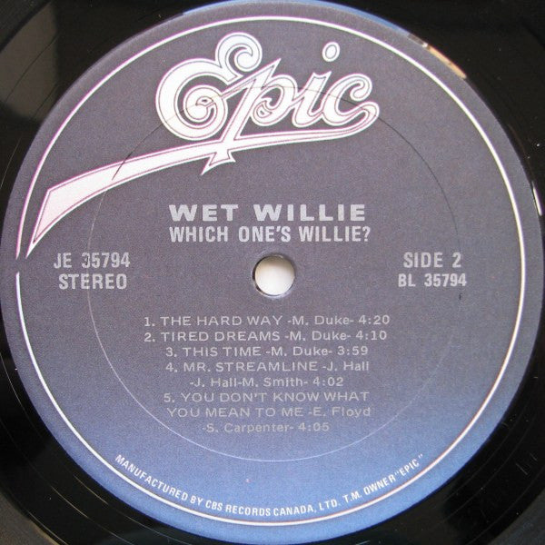 Lequel est Willie ? Willie mouillé