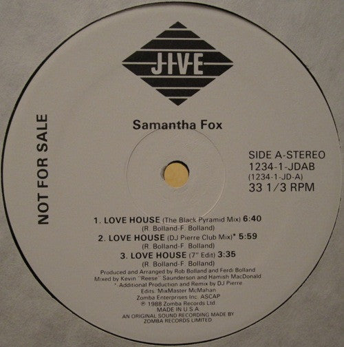 Love House Samantha Fox