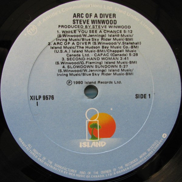 Arc Of A Diver Steve Winwood
