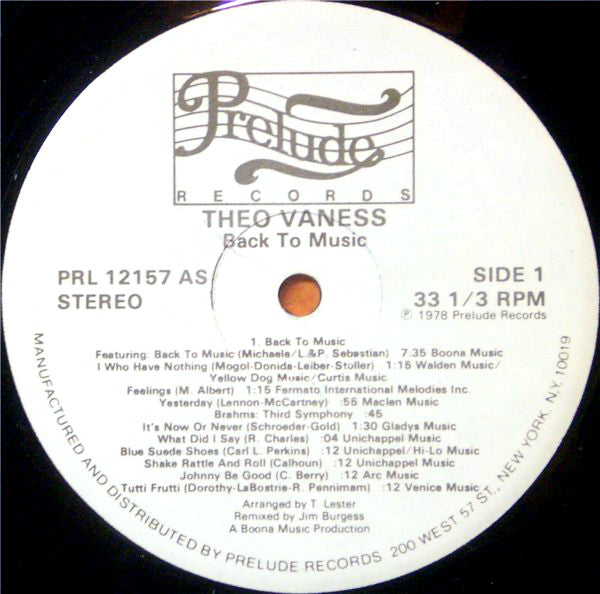 Back To Music 2 Theo Vaness