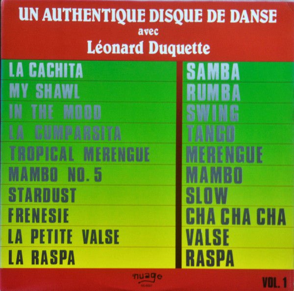 Un Authentique Disque De Danse, Vol.1 Léonard Duquette