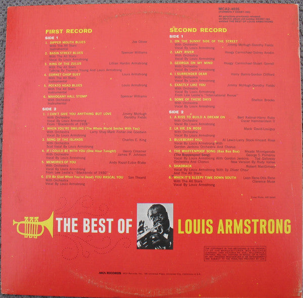 The Best Of Louis Armstrong Louis Armstrong