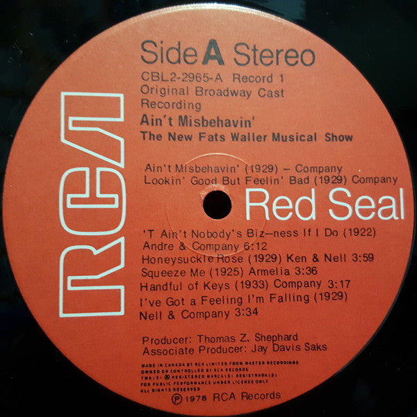 Ain't Misbehavin': The New Fats Waller Musical Show | Rectangle Triangle  