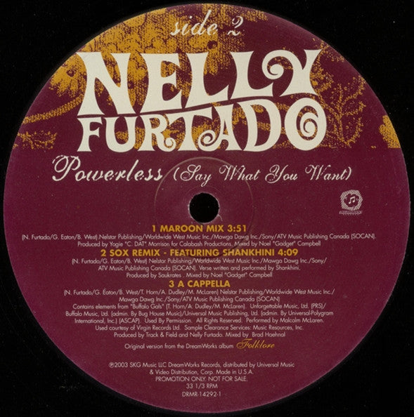 Powerless (Say What You Want) Nelly Furtado