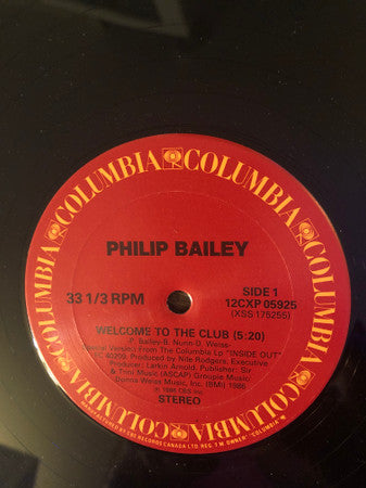 Welcome To The Club Philip Bailey