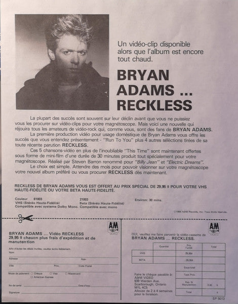 Téméraire Bryan Adams