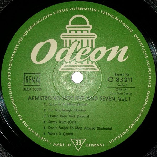 Armstrong Hot Five And Seven, Vol.1 | Rectangle Triangle
