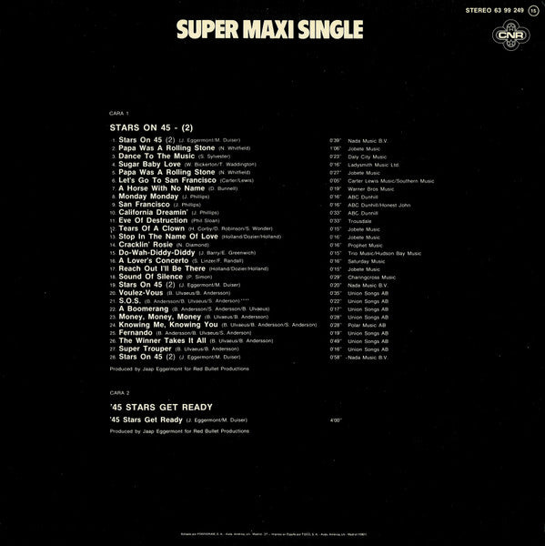 Stars On 45 Volume Two Stars On 45