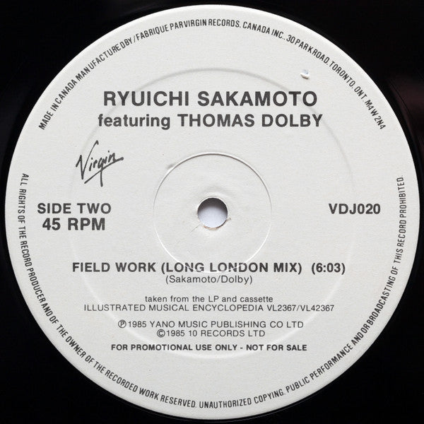 Field Work Ryuichi Sakamoto,Thomas Dolby
