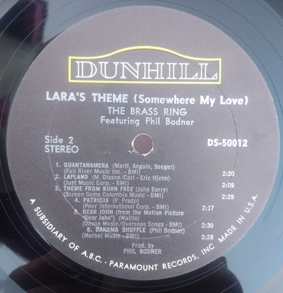 Lara's Theme (Somewhere My Love) The Brass Ring