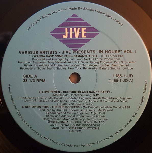 Jive Presents "In House" Volume 1 (Full Length Extended Remixes) | Rectangle Triangle