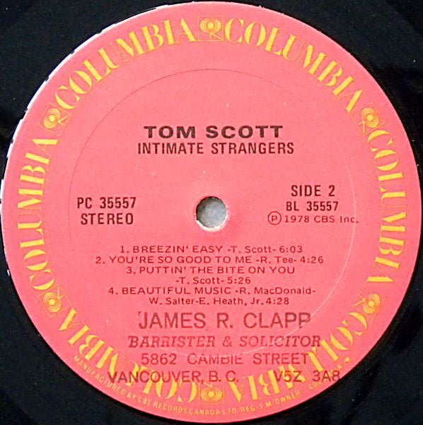 Intimate Strangers Tom Scott