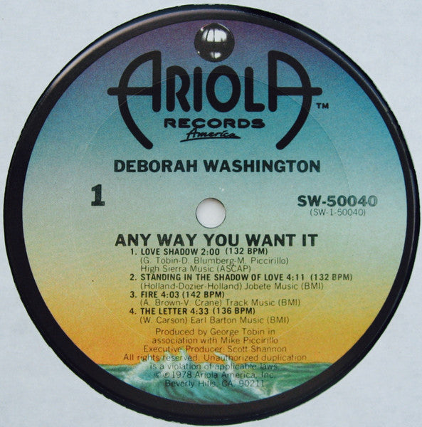 Any Way You Want It Deborah Washington