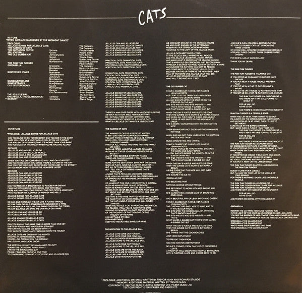 Cats : Album original du casting londonien Andrew Lloyd Webber