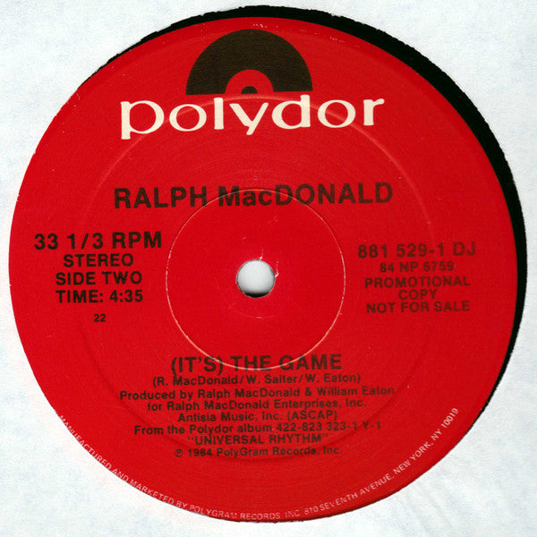 Basket-ball / C'est le jeu Kurtis Blow, Ralph MacDonald