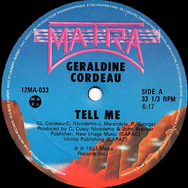 Tell Me 2 Geraldine Cordeau