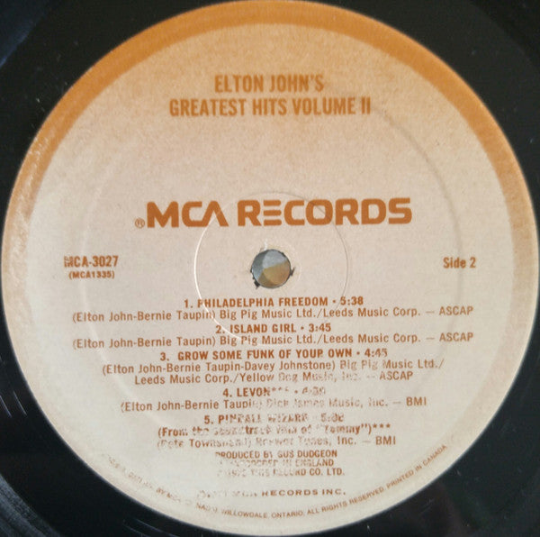 Elton John's Greatest Hits Volume II | Rectangle Triangle  