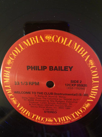 Welcome To The Club Philip Bailey