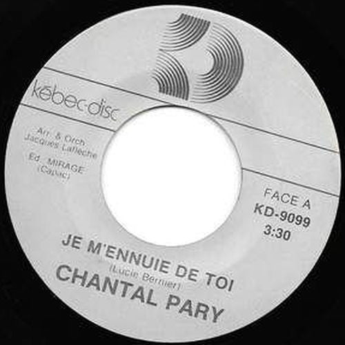 Je M'Ennuie De Toi Chantal Pary