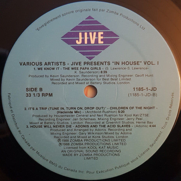 Jive Presents "In House" Volume 1 (Full Length Extended Remixes) | Rectangle Triangle
