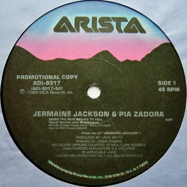 When The Rain Begins To Fall Jermaine Jackson,Pia Zadora