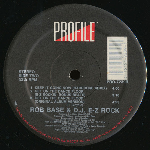 Get On The Dance Floor 2 Rob Base & DJ E-Z Rock
