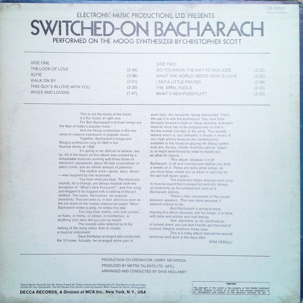 Switched-On Bacharach Sir Christopher Scott