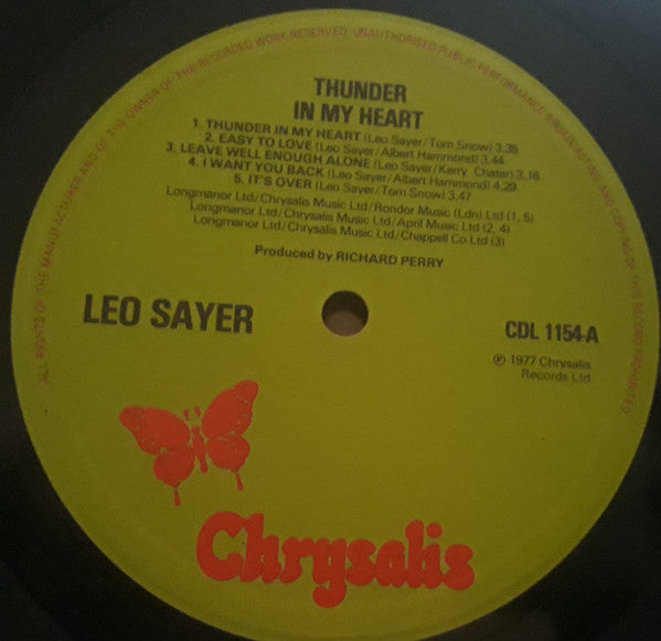 Thunder In My Heart Leo Sayer