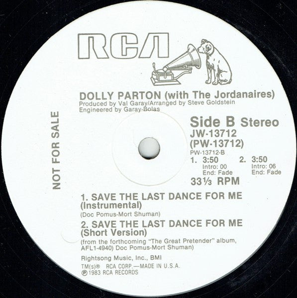 Save The Last Dance For Me Dolly Parton,The Jordanaires