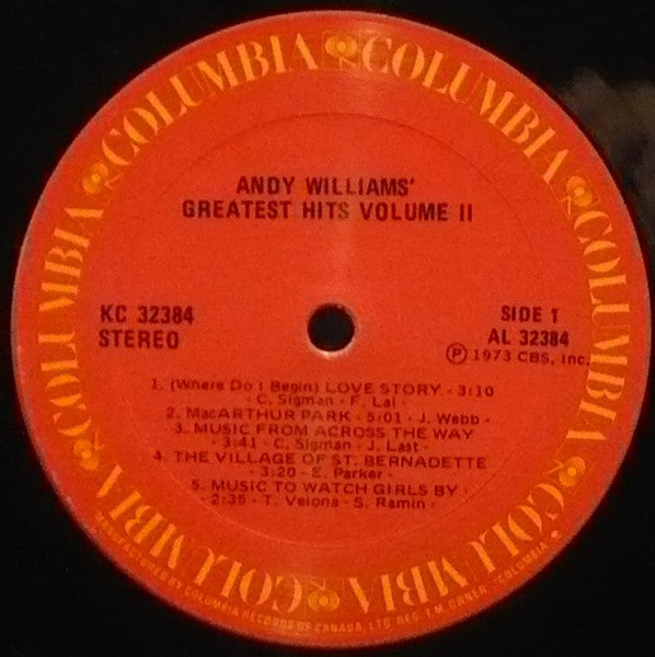 Andy Williams' Greatest Hits Vol. 2 | Rectangle Triangle  