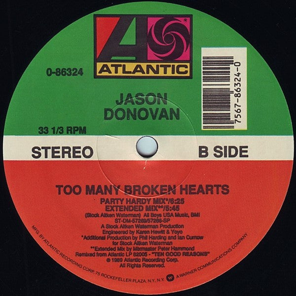 Too Many Broken Hearts Jason Donovan