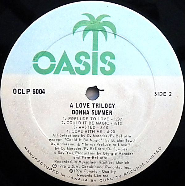 Une trilogie d'amour Donna Summer