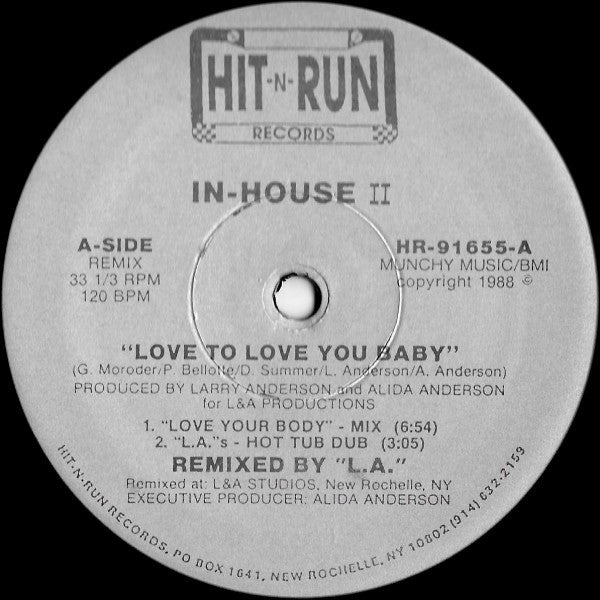 Love To Love You Baby In House II