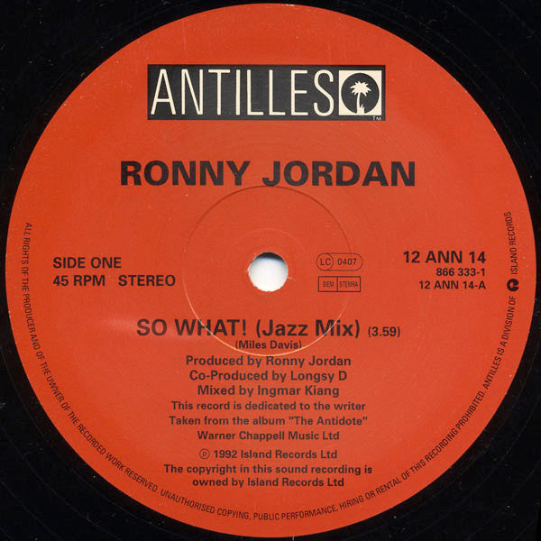 So What! Ronny Jordan