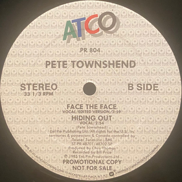 Face The Face Pete Townshend
