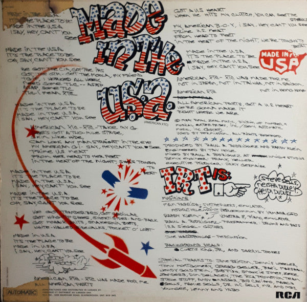 Made In The U.S.A. (American XTC) Interboro Rhythm Team