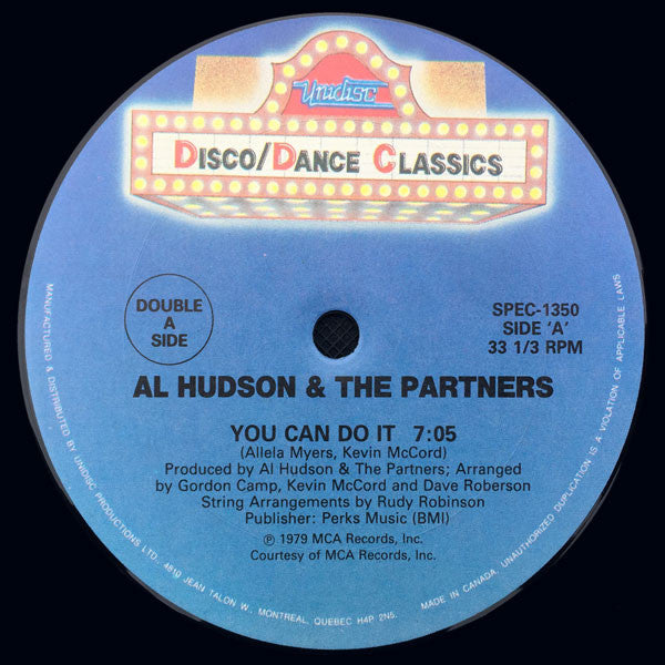 Tu peux le faire / Danse et secoue ton tambourin Al Hudson &amp; The Partners, le groupe de robots Universal