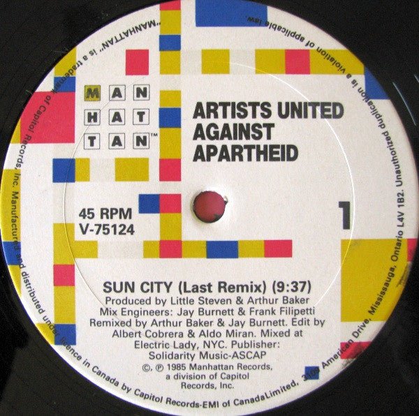 Sun City Artistes unis contre l'apartheid