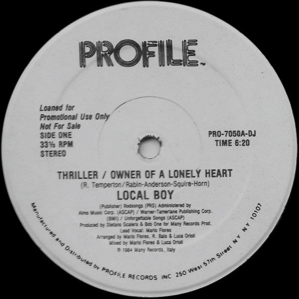 Thriller / Owner Of A Lonely Heart 2 | Rectangle Triangle  