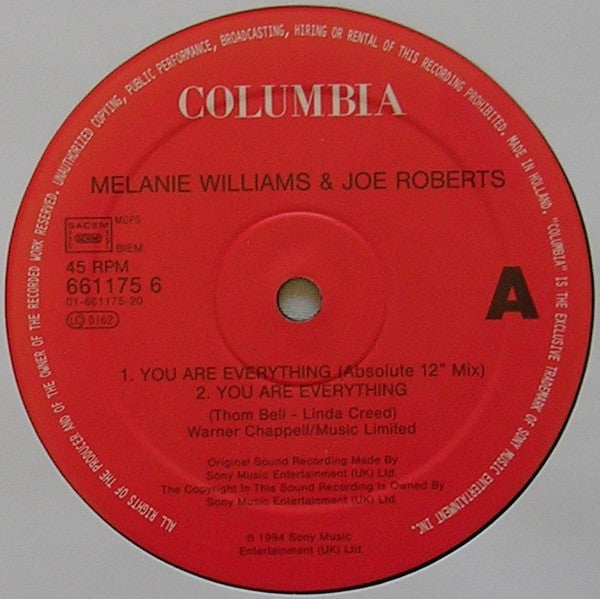 You Are Everything Melanie Williams,Joe Roberts