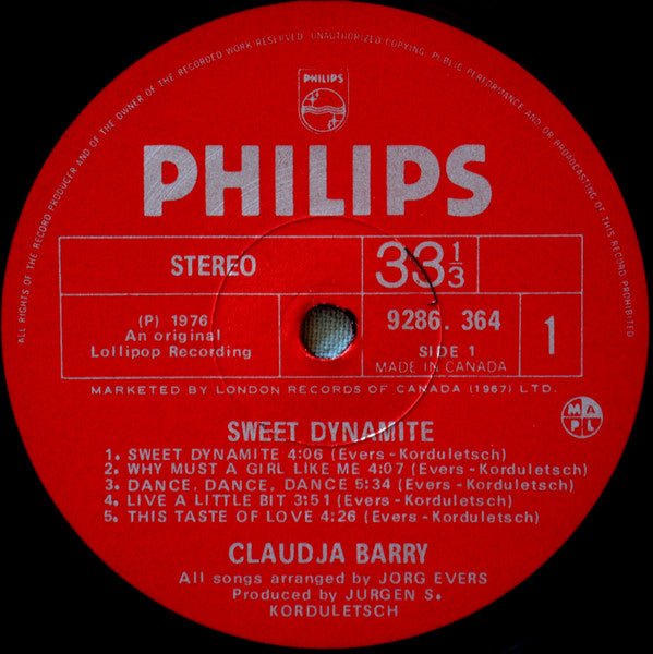 Sweet Dynamite Claudja Barry